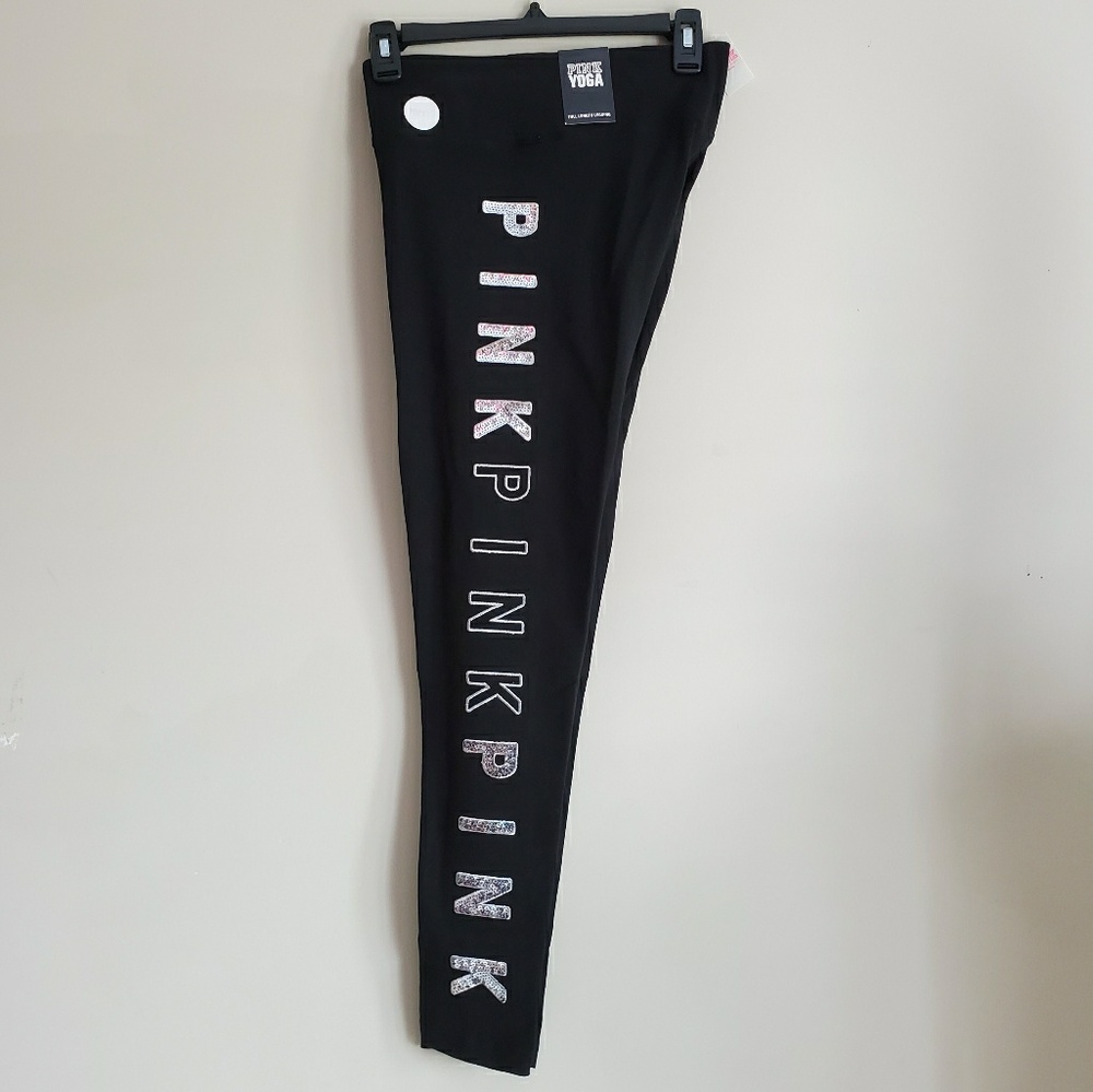 VS PINK POCKET SEQUINS LEGGINGS SIZE M - Picture 2 of 6